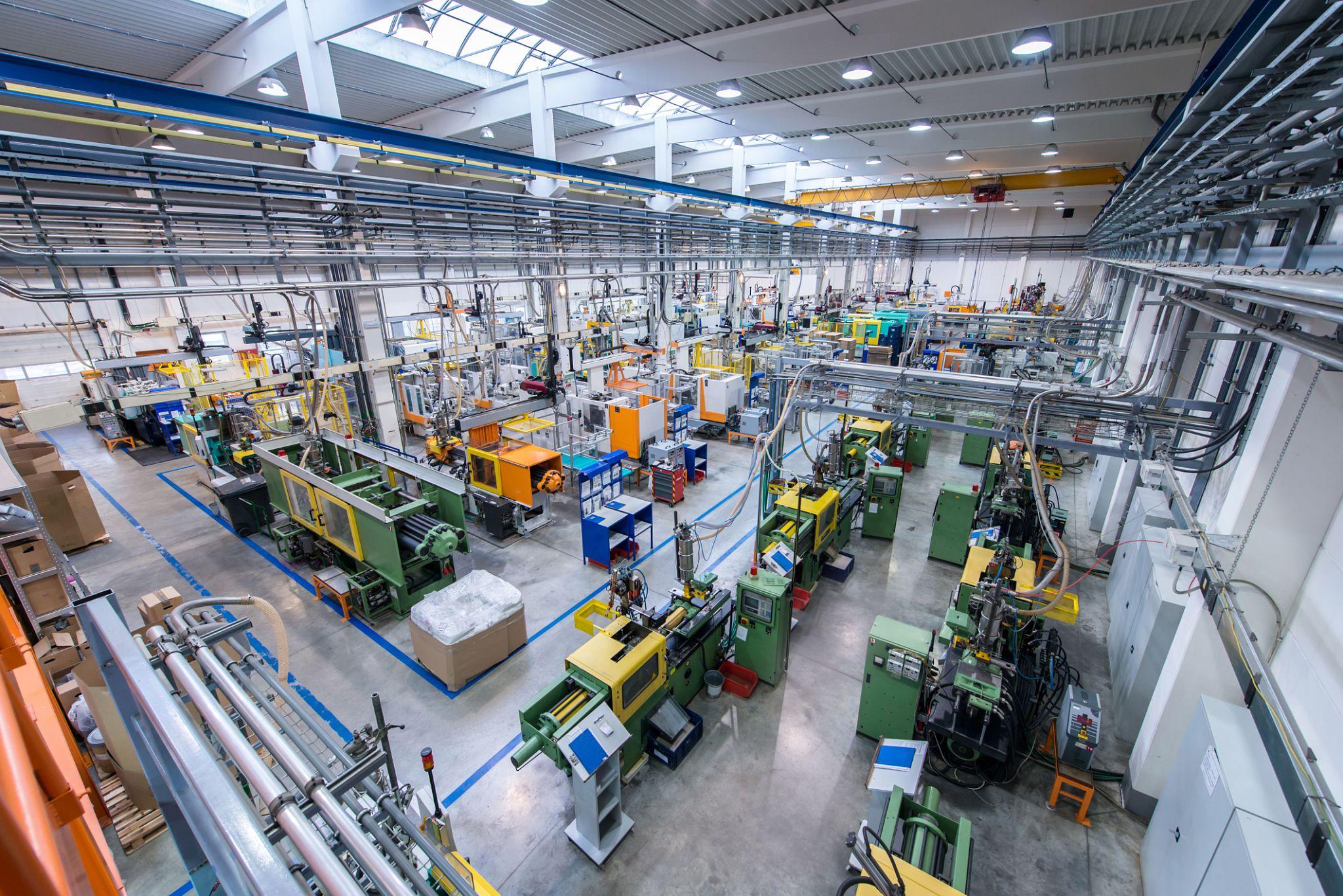 Modern industrial manufacturing line